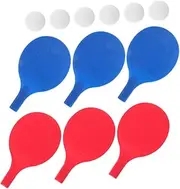 3Sets Table Tennis Paddles and Balls Set Lightweight Slip Design for Durable for Outdoor Play and Practice for Young Players