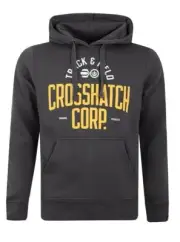 New Mens Crosshatch Pullover Hoodie Mash Up Overhead Hooded Jumper Size S