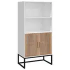 Wooden Storage Cabinet Sideboard Buffet Shelf Rack Highboard White 60x35x125cm