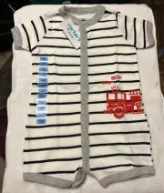 Carter's Romper Boy Snap-Front and bottom Size 9 M Orig. $16 NWT