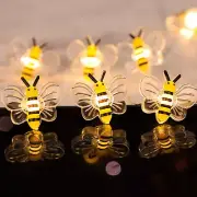 Bee LED String Lights | 20 LED Garden Lights Battery Operated String Lights