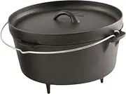 Eigell Camping Dutch Oven Pot Cast Iron Deep Pot Cookware for Hiking Campfire Stewing Boiling