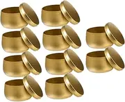 KICHOUSE Strong DIY Candle Tins Empty Metal Jars for Candy Tea Storage Craft Beads