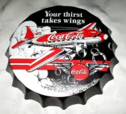 COCA-COLA COKE 3-Dimensional Metal Bottle Cap Wall Sign Decor #02a - NEW