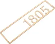HOMSFOU Elegant House Number Sign Easy to Install Decorative Door Plaque Modern Arabic Numerals for Hotels Apartments and Homes Outdoor Address Markers