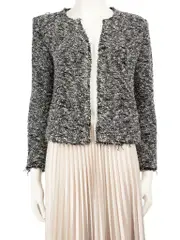 Black Tweed Pattern Jacket
