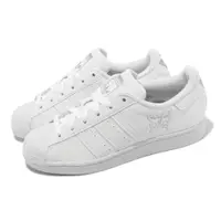 在飛比找PChome24h購物優惠-adidas 休閒鞋 Superstar W 女鞋 白 銀 