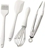 4 Pcs Mini Silicone Cooking Utensils Set-Non-Stick Kitchen Tools for Cake Baking and BBQ