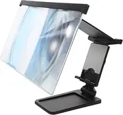 Phone Screen Magnifier Phone Holder Smartphone Stand Mobile Phone Folding Stand Foldable Phone Stand Holder Casual Flat Phone Stand Mobile Phone Extension Screen Acrylic Black