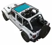 SpiderWebShade Mesh Bikini Top-Teal, for Jeep JL 4dr.; SWS-SHDKNI-01-JL-TEL