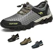 [Gomehui] Portable Tied Orthopedic Hiking Quick-Drying Sneakers for Mens,Casual Jogging Walking Shoes with Arch Support for Flat Feet,Outdoor Fashion Non- Slip Sneakers for Running,Driving
