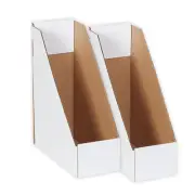White Magazine File Boxes 9 1/4" x 4" x 12" ECT-32B 50/Case