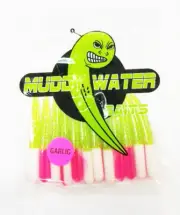 MUDDY WATER 2-1/4" SOLID BODY BAITS W/GARLIC, WATERMELON MW004 CRAPPIE BAIT