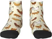 [JBYJBX] A Brood Of Chickens Print Adult Socks Womens Mens Workout Thermal Cozy All-Season Gift Holiday Articles Use