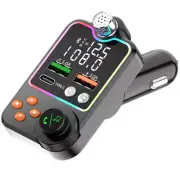 Wireless Bluetooth Car FM Transmitter Handsfree Adapter Receiver 2USB PD Charger (for: Honda Civic)