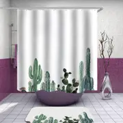Several Types of Cactus Shower Curtain
