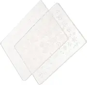 VINTORKY 2 Pack Nail Stencil Silicone Templates Easy Transfer Manicure Art Stencils Full of Festival Feeling for Home