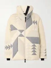 [Moncler Grenoble] Moncler Grenoble - Leutasch Patchwork Corduroy-trimmed Wool Down Ski Jacket - Off-white - 3 3 Off-white
