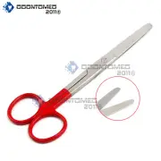 ODM Operating Scissor, Blunt/Blunt, Straight, 5.5" Red Color Handles
