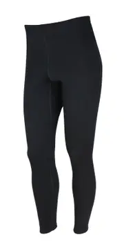 WW Mens Australia Made Pure Wool 220gsm Long John Thermal Pants Black (U902)