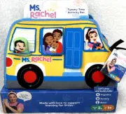 Ms. Rachel Tummy Time Plush Activity Bus Learning for 3+ Months Sensory Toy