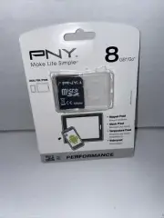 NEW PNY 8 GB microSDHC Class 4 Flash Memory Card P-SDU8G4-GE | 93007145G-B-8G4CH