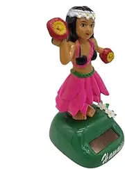 Car Dashboard Accessories Cute,Hawaii Girl Car Decor Figurines - Collectible Figurines, Solar Powered Dashboard Ornaments Desk Decor, Car Interior Accessories