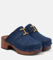 [Chloe] Chloé Marcie denim clogs AU 4 blue