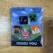 Minecraft Jibbitz Charms Crocs Steve Alex Enderman Creeper Pig Mojang 5-Pack NEW