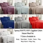 40cm or 50cm Wall Luxury 1500TC Egyptian Cotton Sheet Set Queen King Bed Sizes