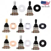 NEW BLACK 3-Way Toggle Switch & Plate For Gibson/Epiphone Les Paul Guitar