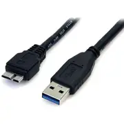 StarTech.com 0.5m (1.5ft) Black SuperSpeed USB 3.0 (5Gbps) Cable A to Micro B - M/M - Connect a USB 3.0 Micro USB external hard