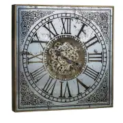 Large Square Wall Mirror Fashionable Wall Clock With Moving 3D Mechanism 82CM