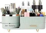 Makeup Organizer for Vanity, Cosmetic Display Case with Drawers, Fits Makeup, Skincare Products, Brushes, Lipsticks, and Other Accessories, Versatile Storage Solution (Green)