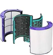 Hygieia Glass HEPA + Inner Carbon Filter for Dyson Pure Cool and for Pure Hot + Cool Air Purifier TP04 TP05 TP07 DP04 HP04 HP05, Replacement for Dyson Air Purifier Filter