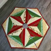 Handmade Christmas Tree Skirt - 44" hexagon