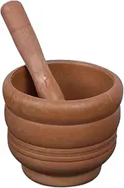 Pestle and Mortar, Pestle and Mortar Set, Manual Grinder, Manual Grinder Fresh Guacamole Salsa Preparation Pesto Manual Grinder Maker Food Crusher Pp Material for Kitchen, Brown