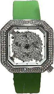 [WRhexande] Square Hollow Watch Waterproof Diamond Watch with Silicone Strap is A Light Luxury Gift Suitable for Girlfriend and Wive