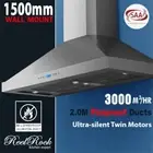 COMMERCIAL 1500MM 150CM CANOPY RANGE HOOD ALFRESCO TWIN MOTOR BBQ Rangehood