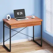 100cm Artiss Computer Desk Drawer Storage Walnut
