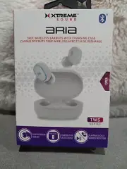 New! Aria True Wireless Earbuds by Xtreme Sound TWS Series White Charging Case!