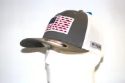 Columbia PFG Fish Flag Flexfit Fitted Mesh Ball Cap in Grey L/XL
