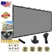 Reinforced 6' x 12' Sun Shade Fabric Canopy for Patios and Gardens – Light Gray