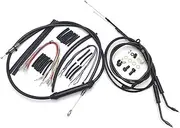 14"/16" Handlebar Extended Cable Stainless Steel Braided Clutch & Brake Line Kit for H&Arley D&avidson Softail 2000 2001 2002 2003 2004 2005 2006