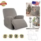 Modern Recliner Chair Covers in Pale Brown - Machine Washable Stretch Design