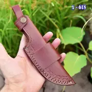 Custom Handmade Fixed Blade Knife Leather Sheath Scout Holster Knife Sheath