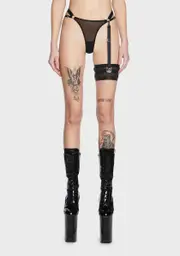 [The End Lingerie] Barbaric Mesh Thong With Garter