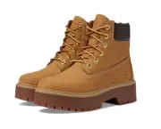Woman's Boots Timberland Stone Street 6" Waterproof Boot Size 7 Wheat Nubuck