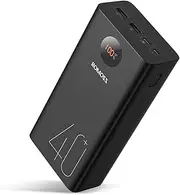 ROMOSS 40000mAh Power Bank, 18W PD USB C Fast Charge Battery Bank, 3 Outputs and 2 Inputs External Battery Pack LED Display Compatible with iPhone 12, iPad Pro, MacBook Pro, Surface Pro 7, S21