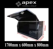 BRAND NEW 2MM TOOLBOX FLAT BLACK ALUMINIUM TOOL BOX -UTE TRUCK STORAGE-1768FFPBL